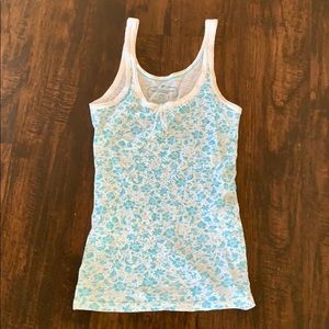 Blue Floral American Eagle Tank Top
